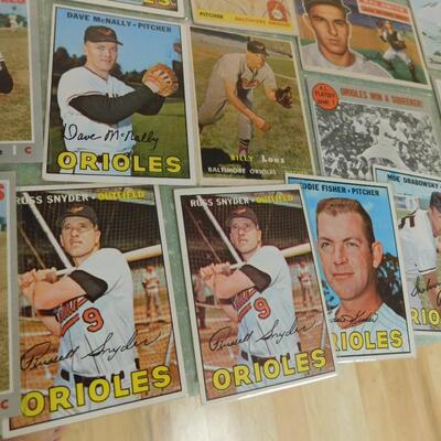 Topps ORIOLES BASEBALL CARD LOT 1950s-60s - Lot of 50 Cards Total