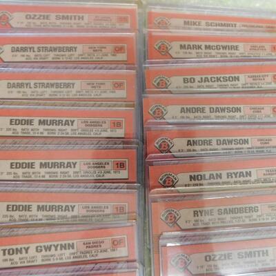 1989 & 1990 Bowman MLB Baseball Cards Lot HOFs Near Mint in Plastic Top Holders
