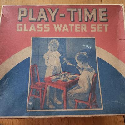 Vintage Play-Time Glass Water Set