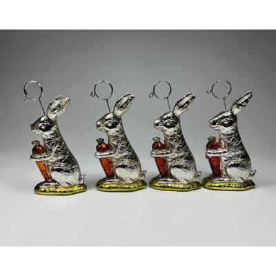 Lot of Martha Stewart Grandinroad Easter Bunny Rabbit Picture Clip Stand Holder