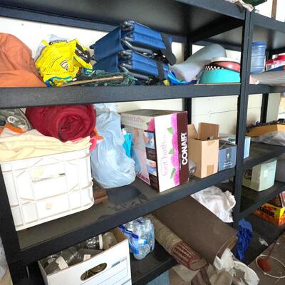 LOT 152  PAIR OF HEAVY DUTY METAL STORAGE SHELVES GARAGE WORKSHOP WAREHOUSE