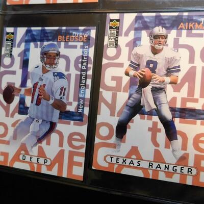 1997 UPPER DECK NFL FOOTBALL Oversized 5 x 3 Trading Card Lot 11 Cards