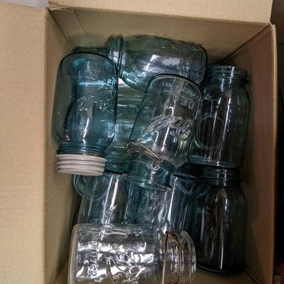 Lot of Blue Ball Canning Jars