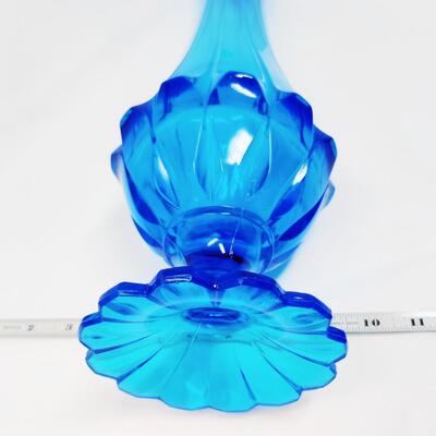 GORGEOUS 1969-1973 COLONIAL BLUE FENTON VALENCIA GLASS BUD VASE