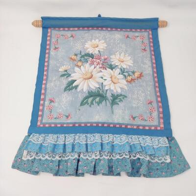 VINTAGE HANDMADE FABRIC WALL HANGING