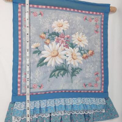 VINTAGE HANDMADE FABRIC WALL HANGING