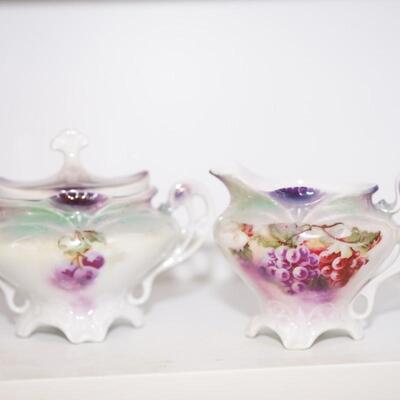 EARLY 1900'S LUSTER GLAZE  CREAMER AND SUGAR