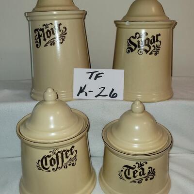 4 Pc Pfalzgraff Cannister Lot