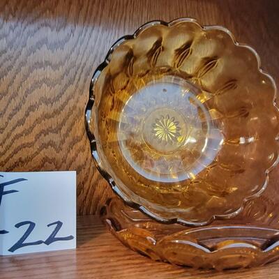 Vintage Anchor Hocking amber glass lot