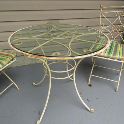 Vintage Patio Set- Table and Two Chairs