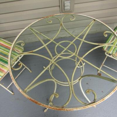 Vintage Patio Set- Table and Two Chairs
