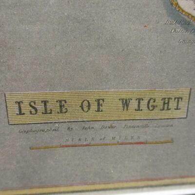 Antique Hand Colored Engraved Map Of Isle Of Wight