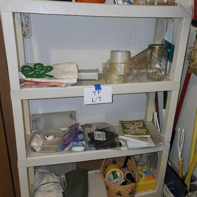 Plastic shelf misc items