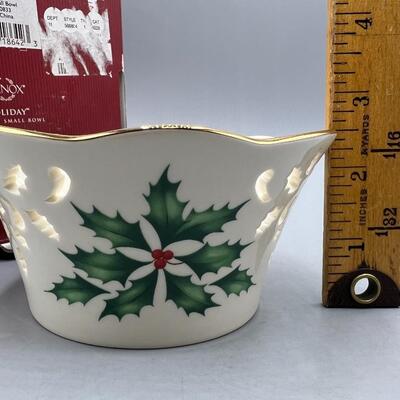 Lenox Dimension Collection Pierced Small Holiday Bowl with Box