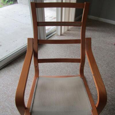 Danish Style Bent Wood Chair with Cushion