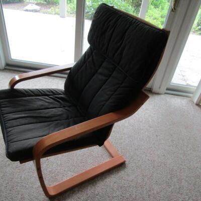 Danish Style Bent Wood Chair with Cushion