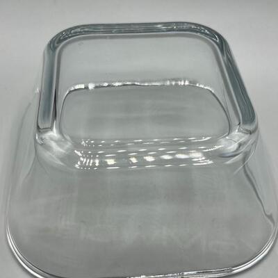 Rounded Square Clear Glass Bowl