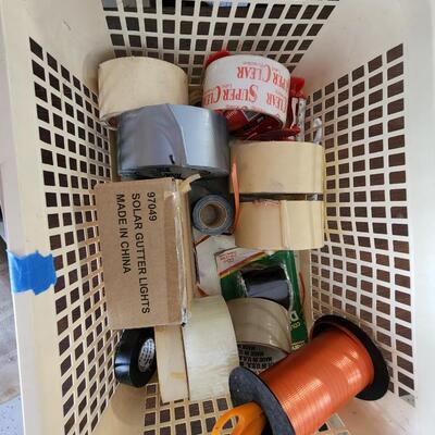 Basket with tape