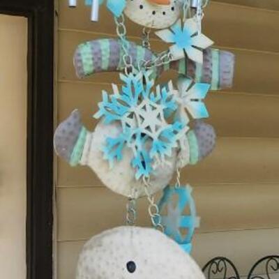 Snow man chime leprechaun flag