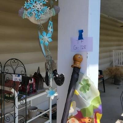 Snow man chime leprechaun flag