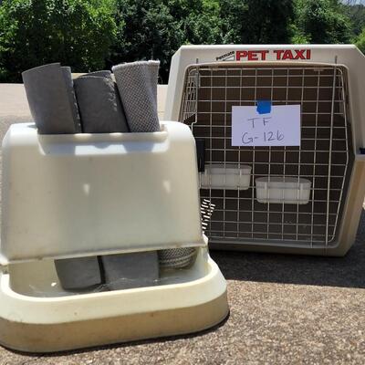 Kennel and water dish