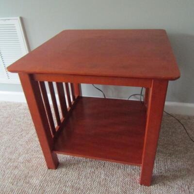 Wooden Arts and Crafts Style Side Table