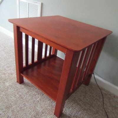 Wooden Arts and Crafts Style Side Table