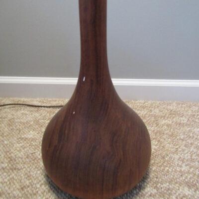 Teak Wood Floor Lamp with Shade