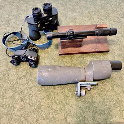 LOT 174  I SPY! GROUP OF VINTAGE OPTICALS SCOPES BINOCULARS