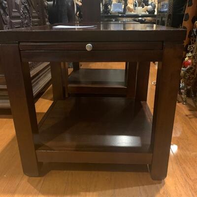 Pair of wood end tables