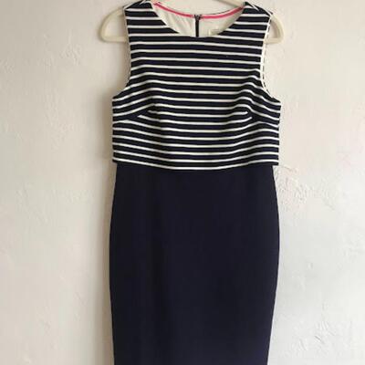 Eliza J Top Overlay Dress Size 10 Nautical