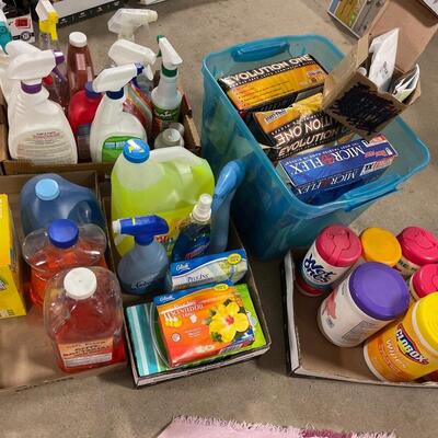 S24-Huge cleaning supply and glove lot