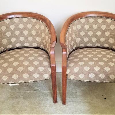 Lot #42  Nice Pair of Decorator Club Chairs - good condition
