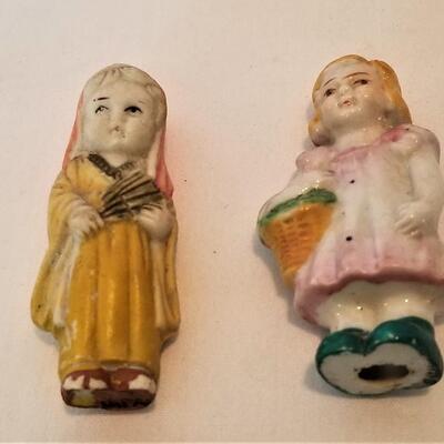 Lot #44 Pair Vintage "Frozen Charlotte" type dolls - JAPAN