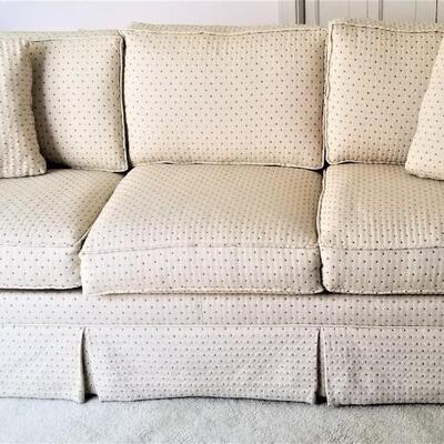 Lot #48  Nice Traditional 3-cushion roll arm sofa