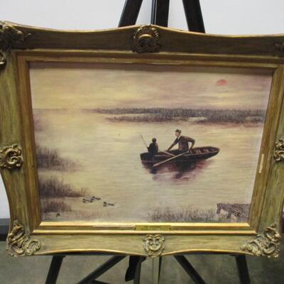 Framed Wall Art "The Fishermen" By Artist Russell Graef