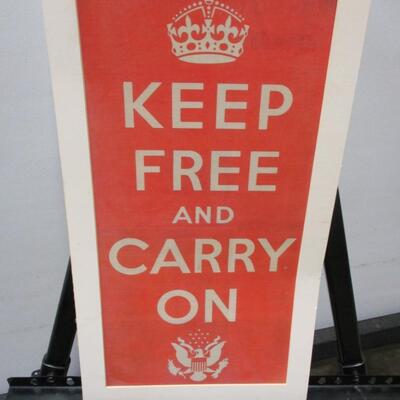 "Keep Free And Carry On" Poster