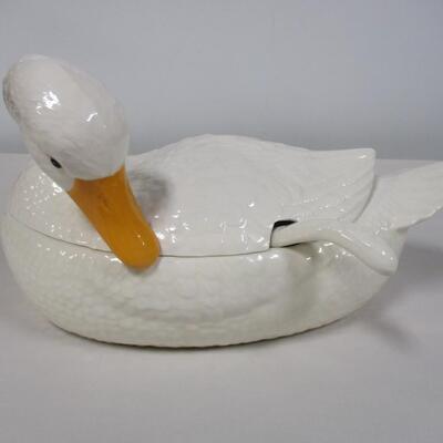 Goose Tureen With Spoon