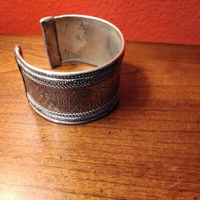 Handmade Vintage Elephant Cuff Bracelet