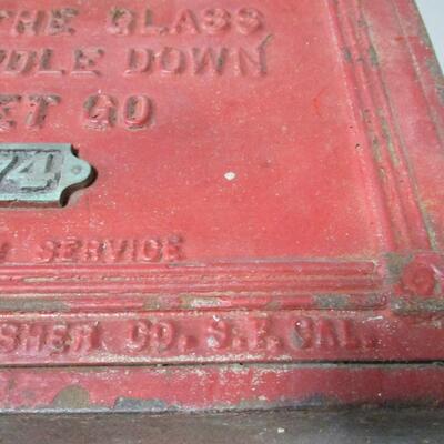 Vintage Original Cast Iron Fire Box