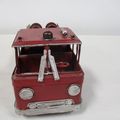Metal Fire Truck Home Decor