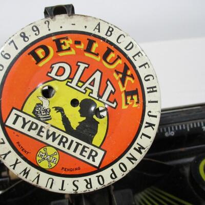 Vintage Marx De-Luxe Dial Tin Toy, Typewriter, Graphics, Pressed Steel