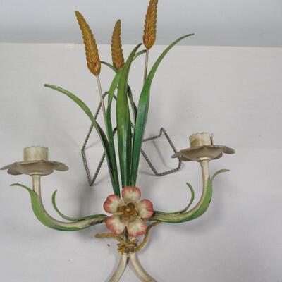 Metal Flower Candle Holder