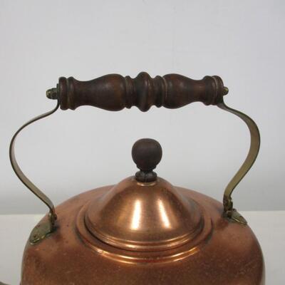 Copper Kettle Made In Italy & Cast Iron Stand
