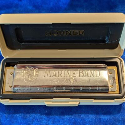 Hohner Harmonica Key A Marine Band Diatonic Case