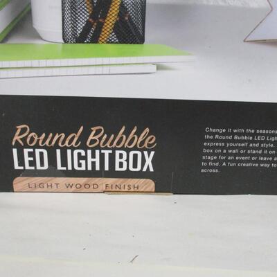 Led Light Up Round Bubble Dry Erase