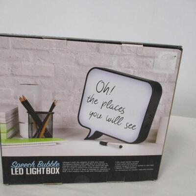 Speech Bubble LED Light Box Dry Erase