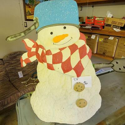 Tin Snowman Lawn Decor