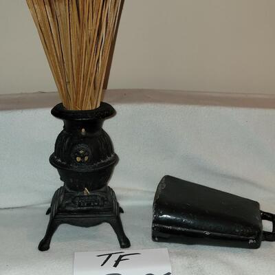 Cast iron Match Holder & Cowbell