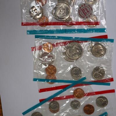1969-1972 MINT 12 COIN SETS IN ORIGINAL CELOPHANE WRAP